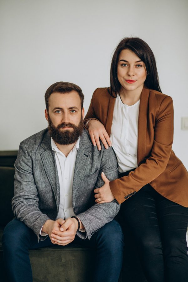 Business partners together in office